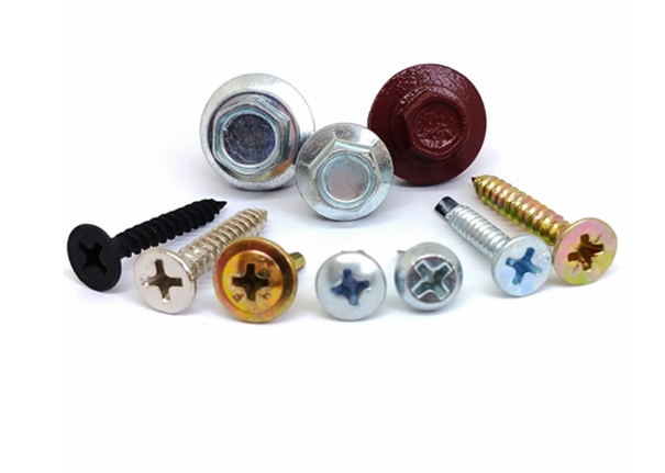 Colored hex drill tail screws